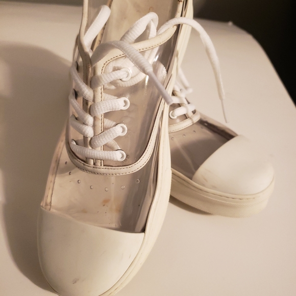 Celine Paris Leather Cap Toe Clear Sneaker - Picture 2 of 7